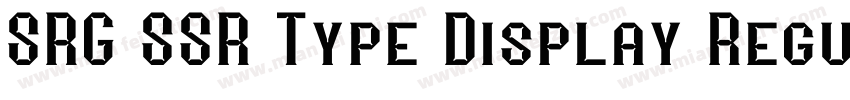 SRG SSR Type Display Regular Regula字体转换